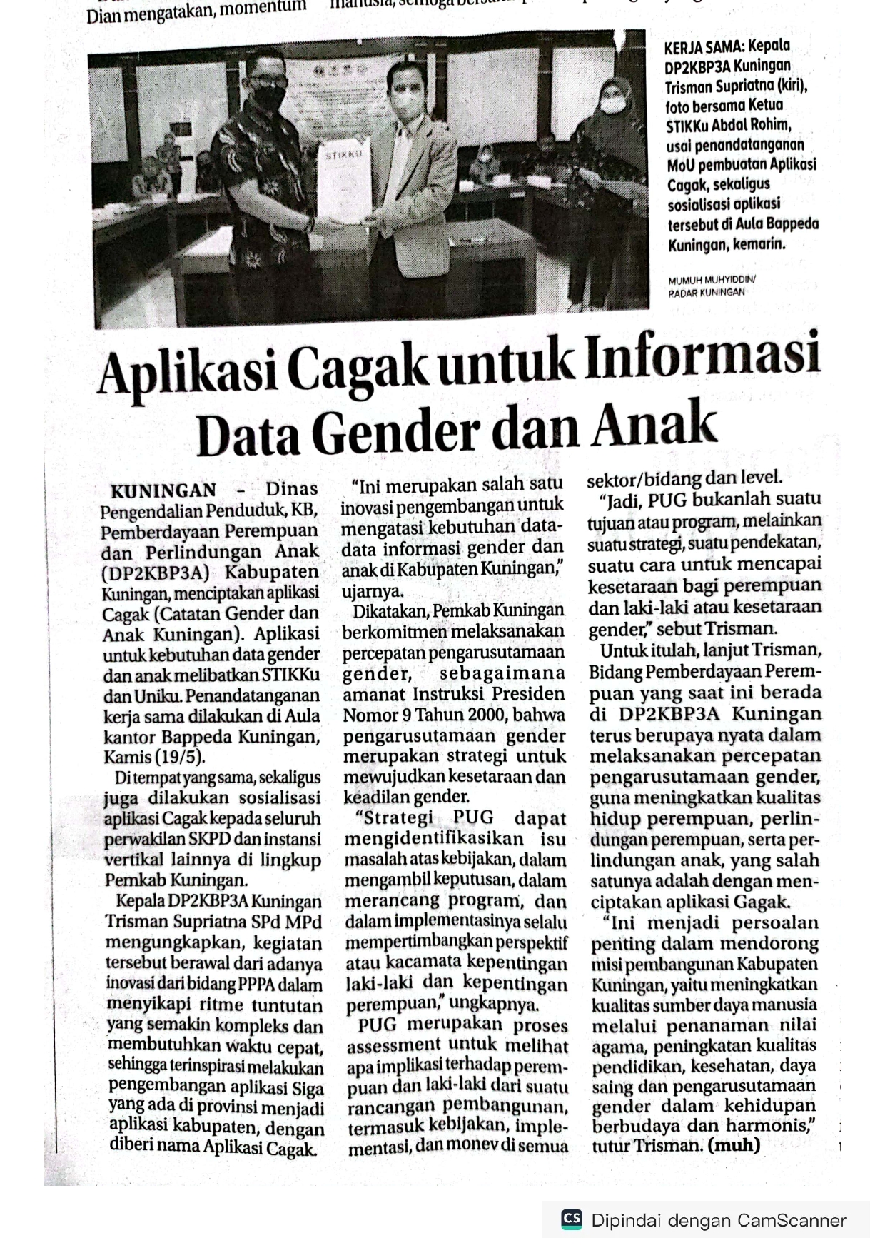 CATATAN GENDER DAN ANAK ( CAGAK)